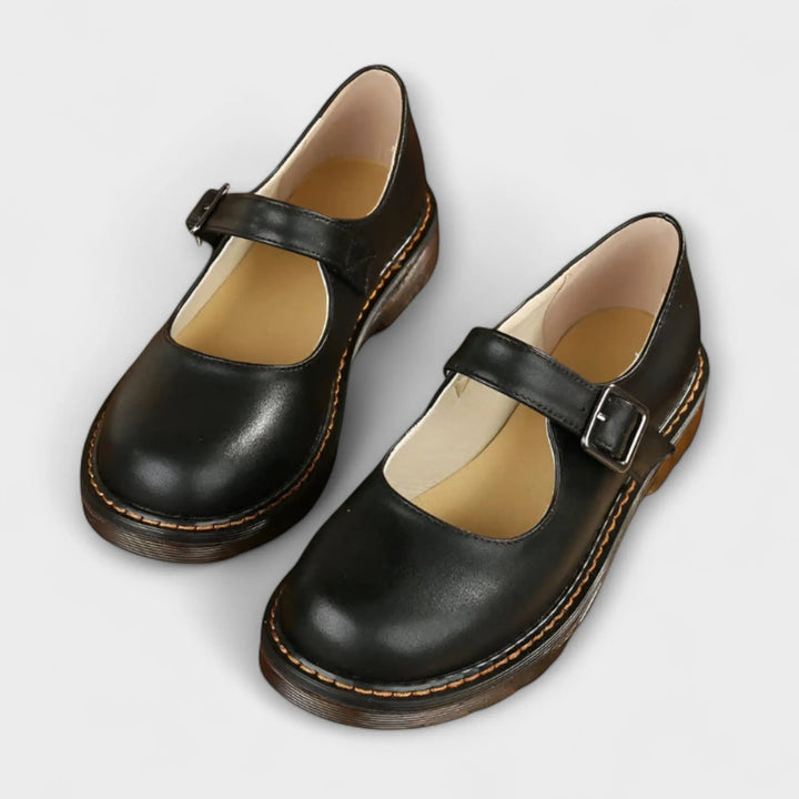 Ashley | Women Strap Buckle Mary Jane Shoes Luvy Boutique
