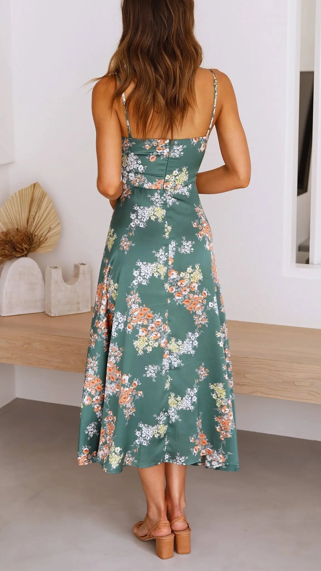 Eleanor | Floral Tie-Front Maxi Dress Luvy Boutique