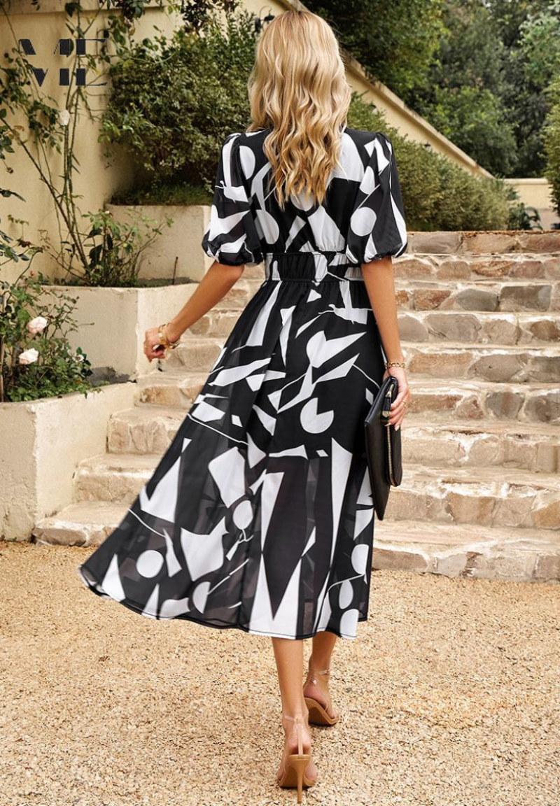 Gabriella | Women’s Floral Print Midi Dress Luvy Boutique