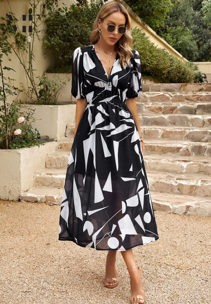 Gabriella | Women’s Floral Print Midi Dress Luvy Boutique