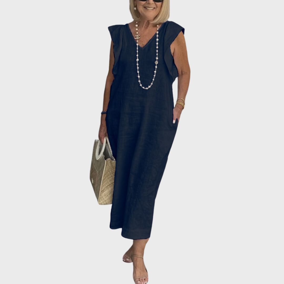Fiona | Women's Sleeveless Pocket Maxi Casual Dress Luvy Boutique