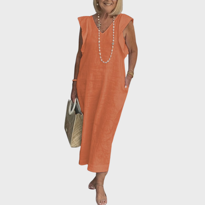 Fiona | Women's Sleeveless Pocket Maxi Casual Dress Luvy Boutique