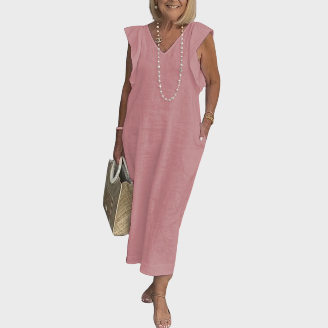 Fiona | Women's Sleeveless Pocket Maxi Casual Dress Luvy Boutique