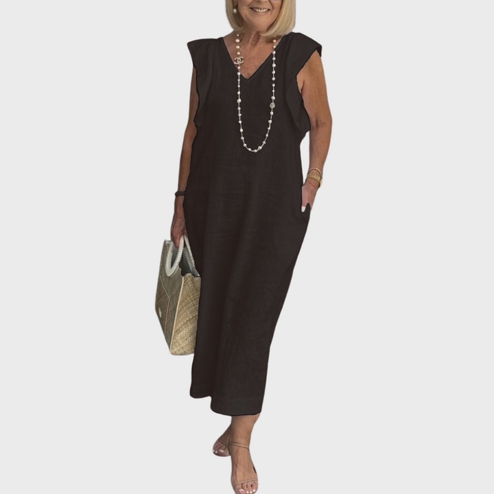 Fiona | Women's Sleeveless Pocket Maxi Casual Dress Luvy Boutique