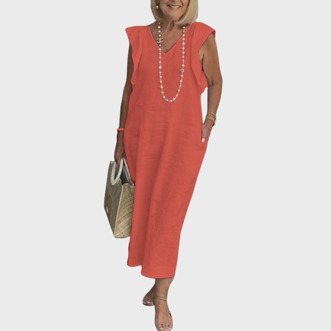 Fiona | Women's Sleeveless Pocket Maxi Casual Dress Luvy Boutique