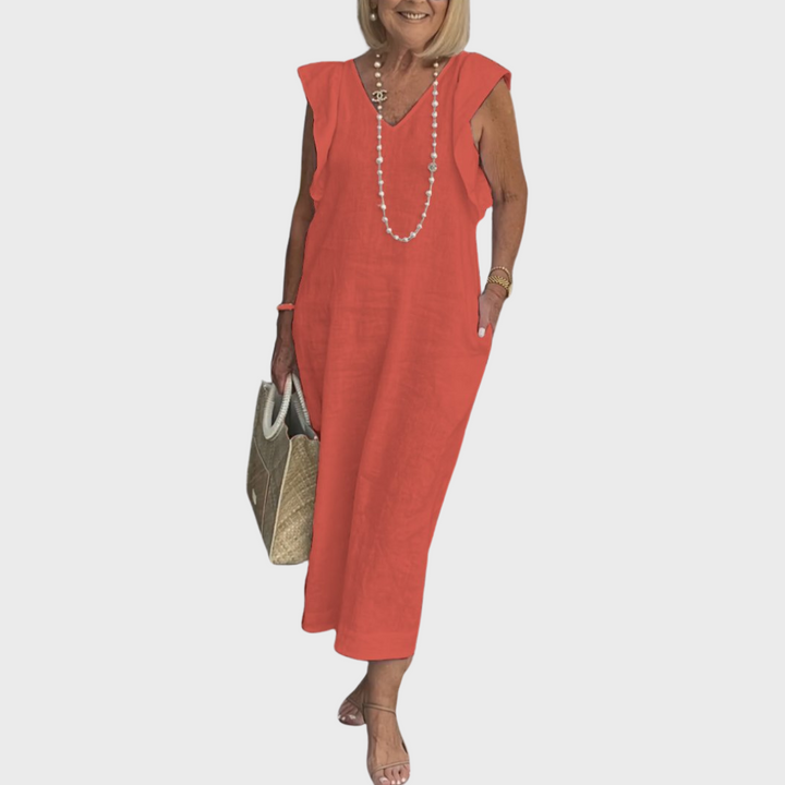 Fiona | Women's Sleeveless Pocket Maxi Casual Dress Luvy Boutique