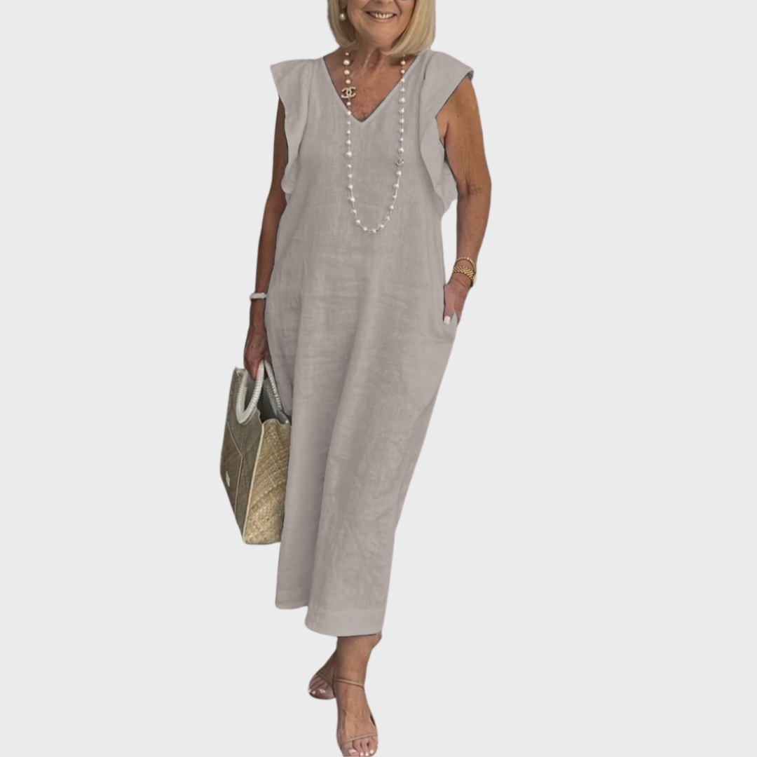Fiona | Women's Sleeveless Pocket Maxi Casual Dress Luvy Boutique