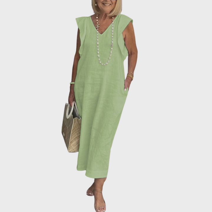 Fiona | Women's Sleeveless Pocket Maxi Casual Dress Luvy Boutique