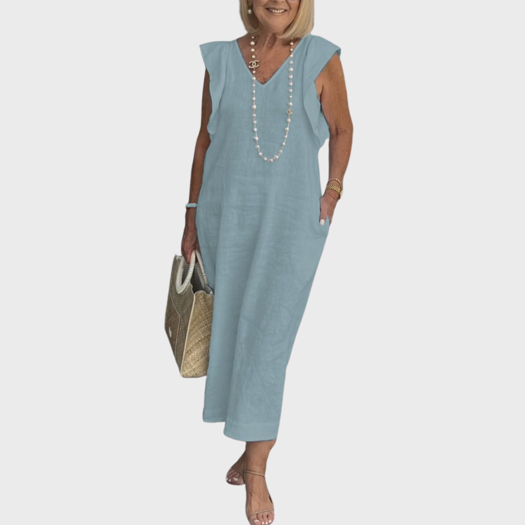Fiona | Women's Sleeveless Pocket Maxi Casual Dress Luvy Boutique