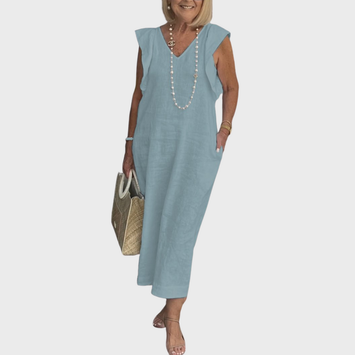 Fiona | Women's Sleeveless Pocket Maxi Casual Dress Luvy Boutique