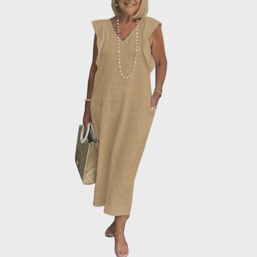 Fiona | Women's Sleeveless Pocket Maxi Casual Dress Luvy Boutique
