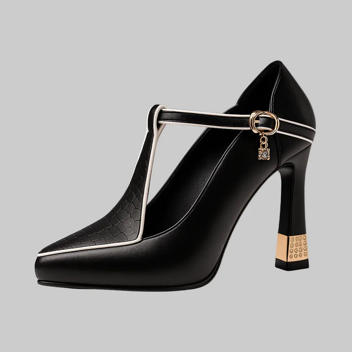 Amelia | Women’s Elegant T-Strap High Heel Pumps Luvy Boutique