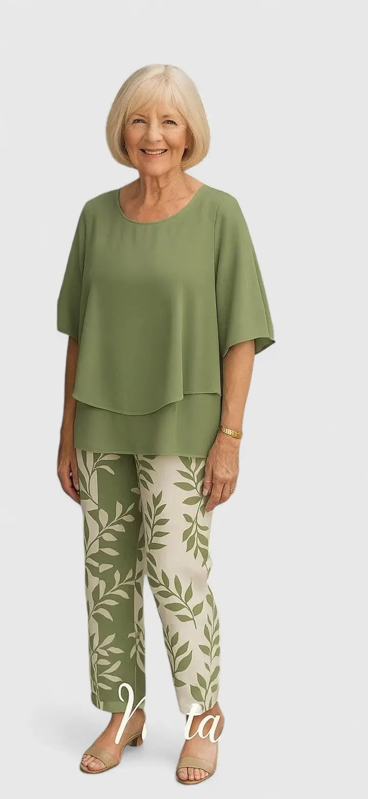 Emma | Women’s Casual Two Piece Top and Pants Set Luvy Boutique