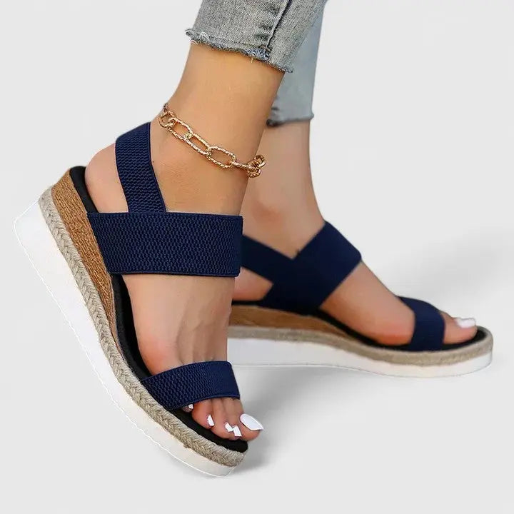 Caroline | Women’s Orthopedic Cross Strap Platform Sandals Luvy Boutique
