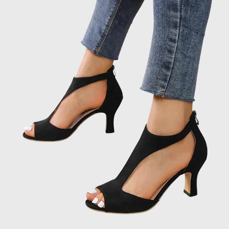Destiny | Women’s Orthopedic Peep Toe Strap Heels Luvy Boutique