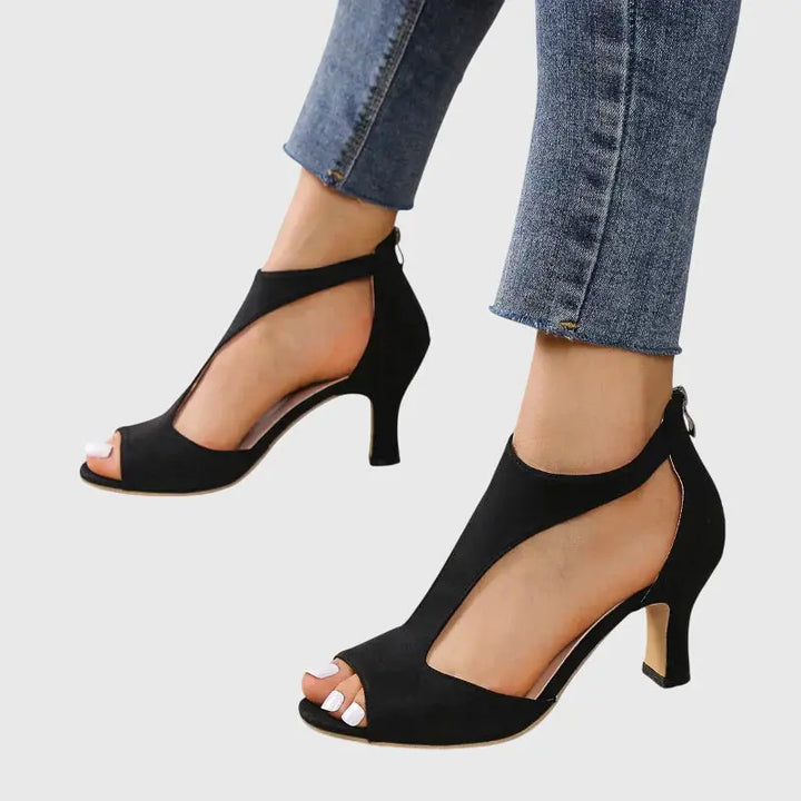 Destiny | Women’s Orthopedic Peep Toe Strap Heels Luvy Boutique