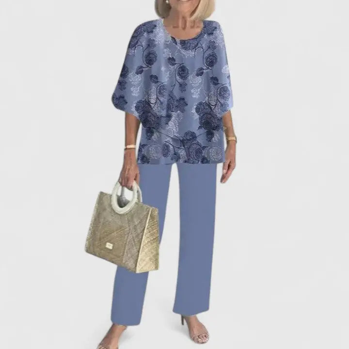 Amelia | Women’s Printed Pants Two Piece Set Luvy Boutique