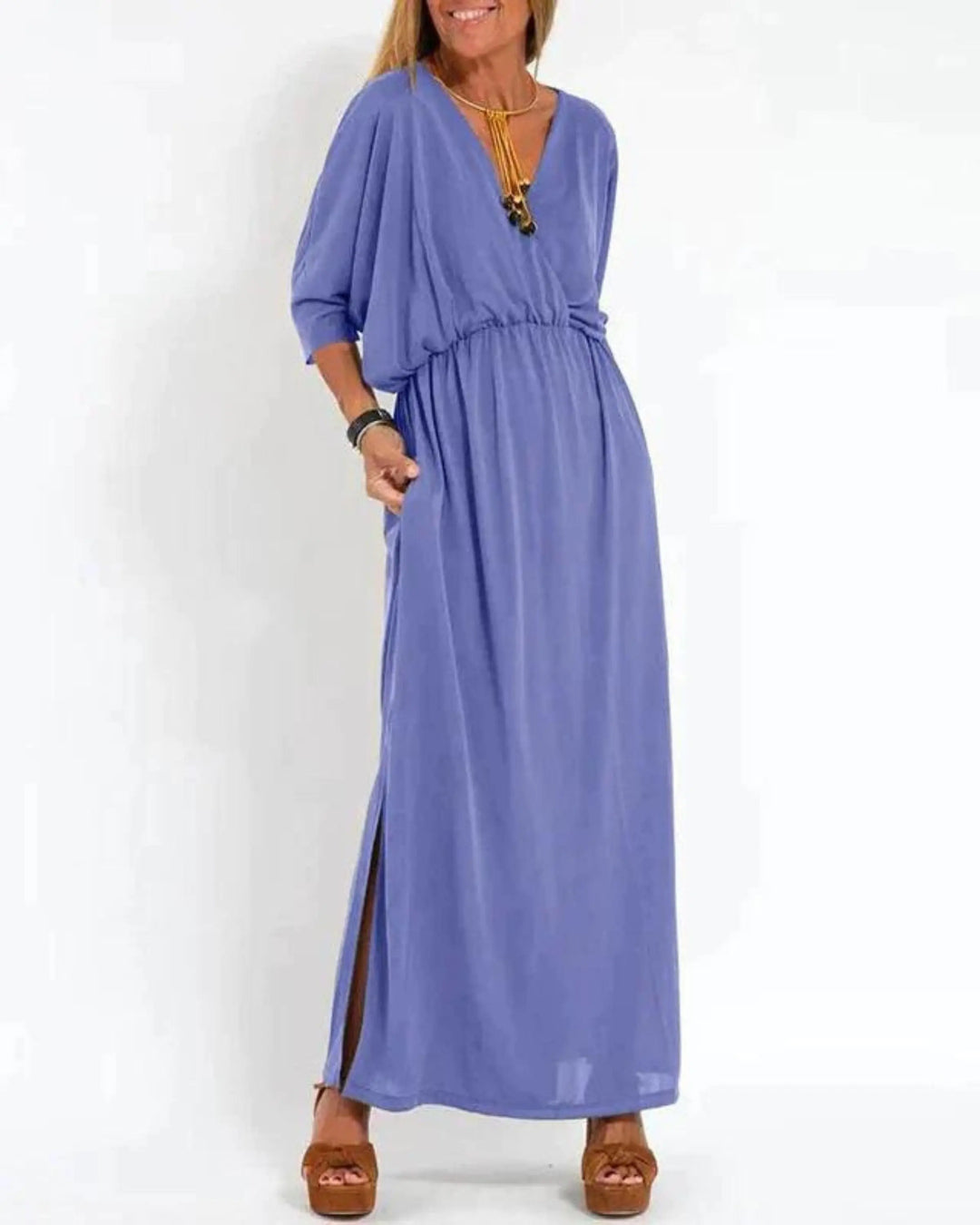 Abigail | Sandy Long Vintage Dress Luvy Boutique