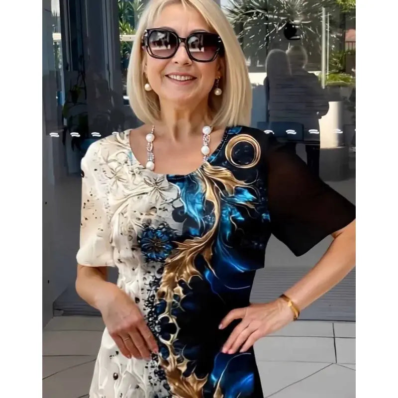 Loose Summer Women's Dress with 3D Floral Pattern Luvy Boutique