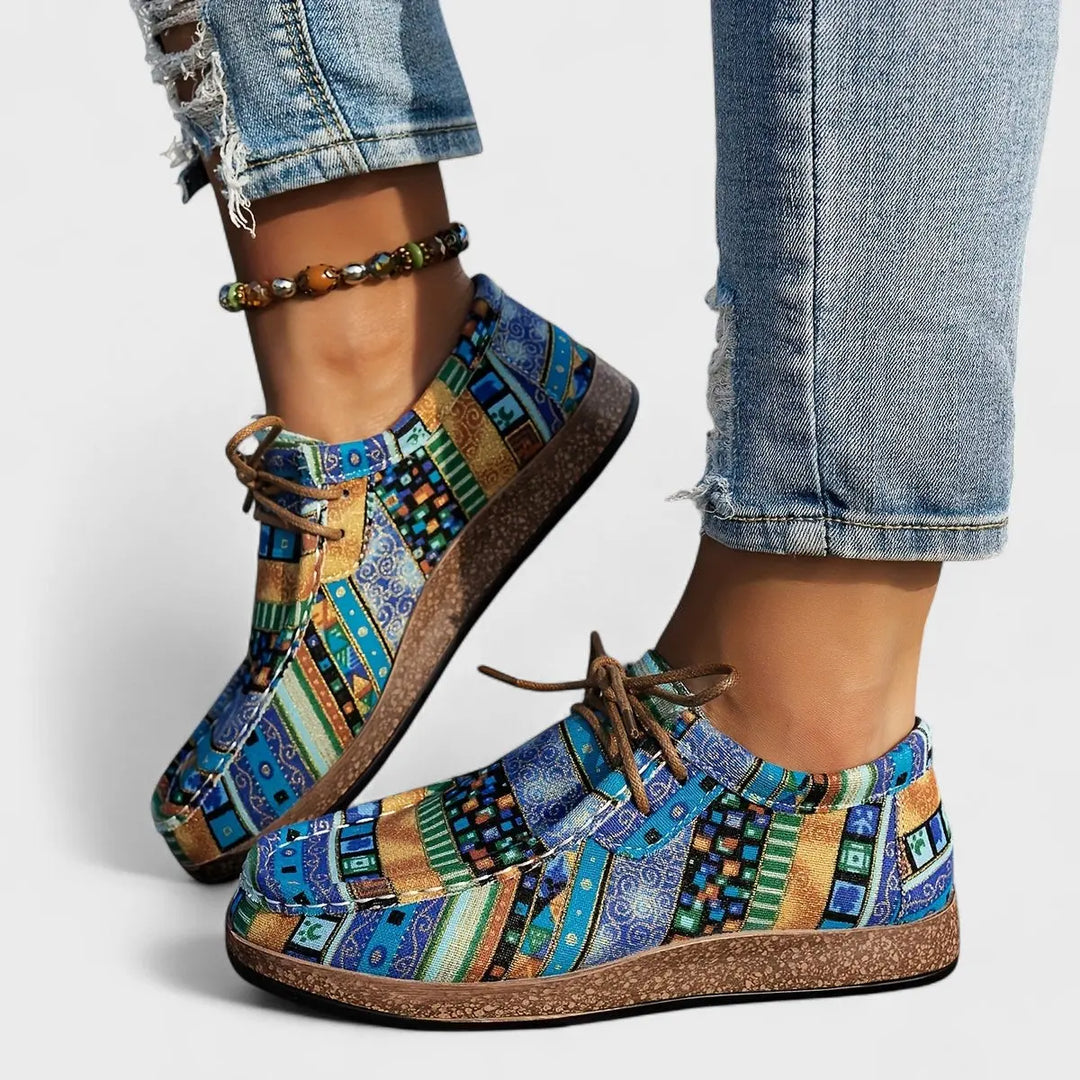Abigail | Women Pattern Lace Up Casual Shoes Luvy Boutique