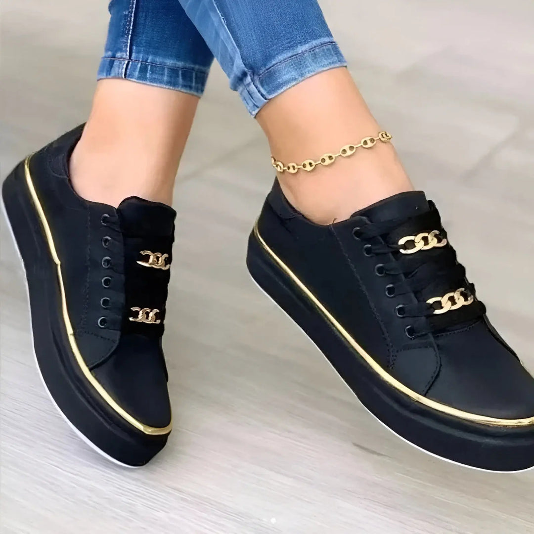 Chloe | Womens Platform Lace Up Sneakers Luvy Boutique