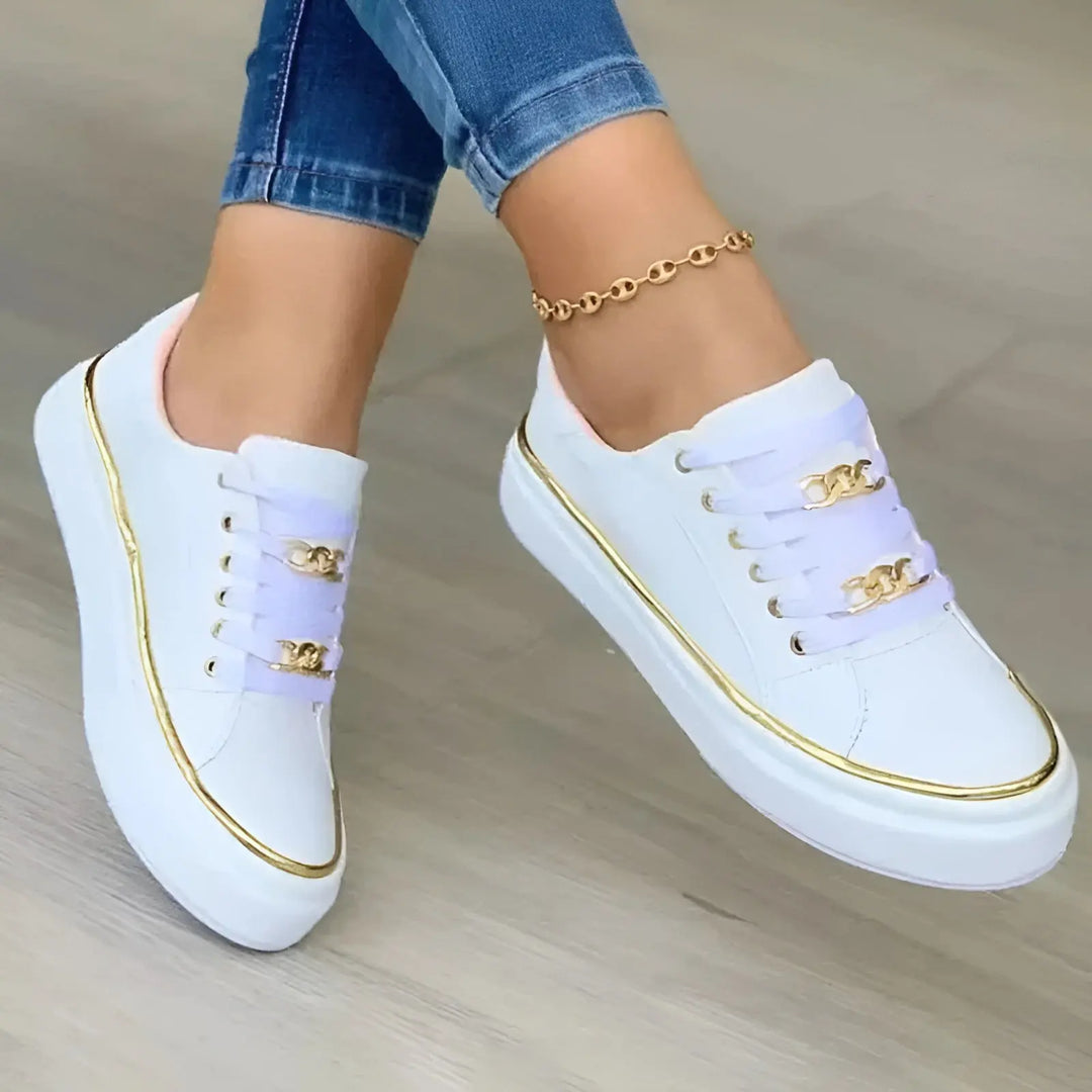 Chloe | Womens Platform Lace Up Sneakers Luvy Boutique