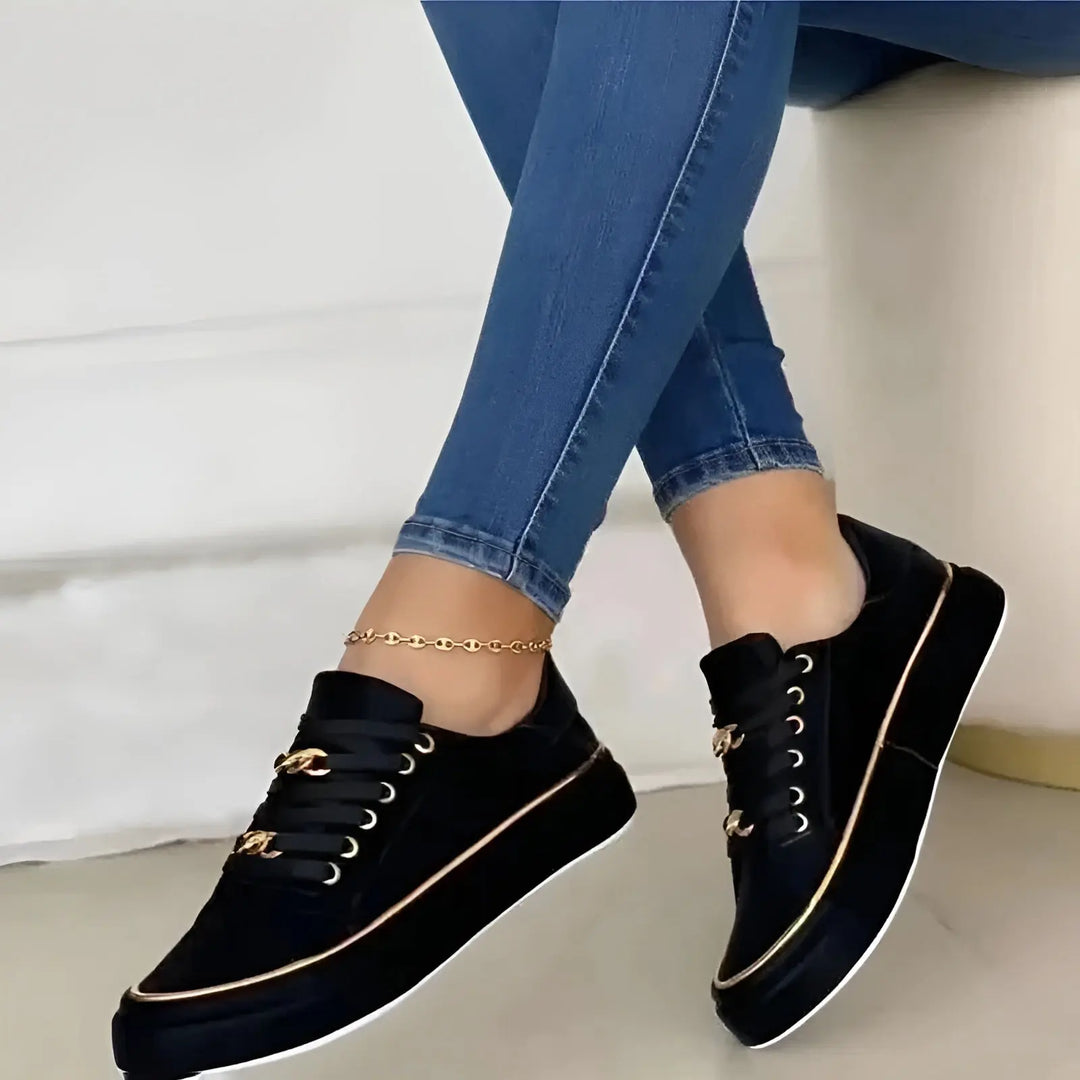 Chloe | Womens Platform Lace Up Sneakers Luvy Boutique