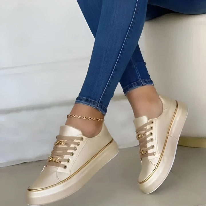 Chloe | Womens Platform Lace Up Sneakers Luvy Boutique