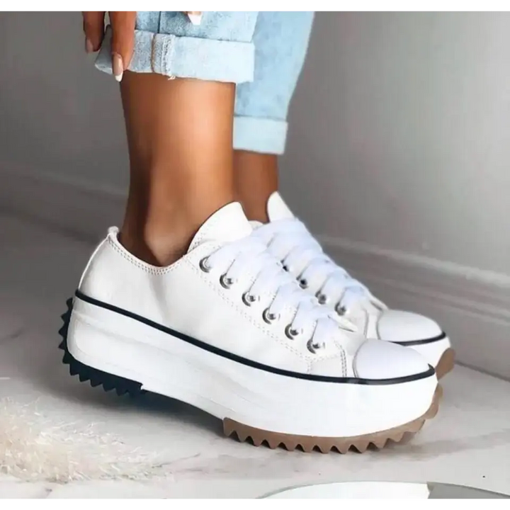 Sophia | Women’s Lace Up Platform Casual Sneakers Luvy Boutique