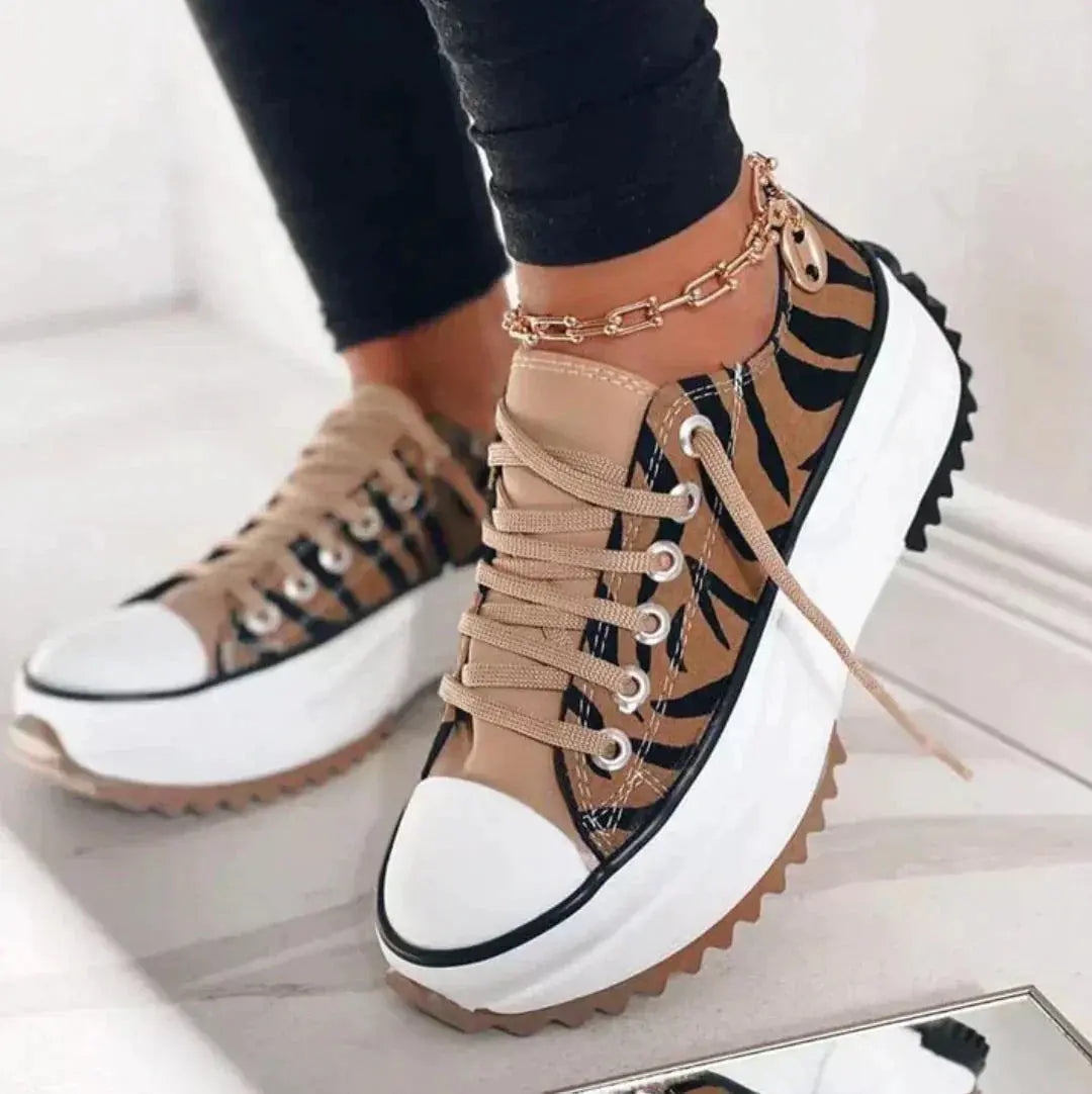 Sophia | Women’s Lace Up Platform Casual Sneakers Luvy Boutique