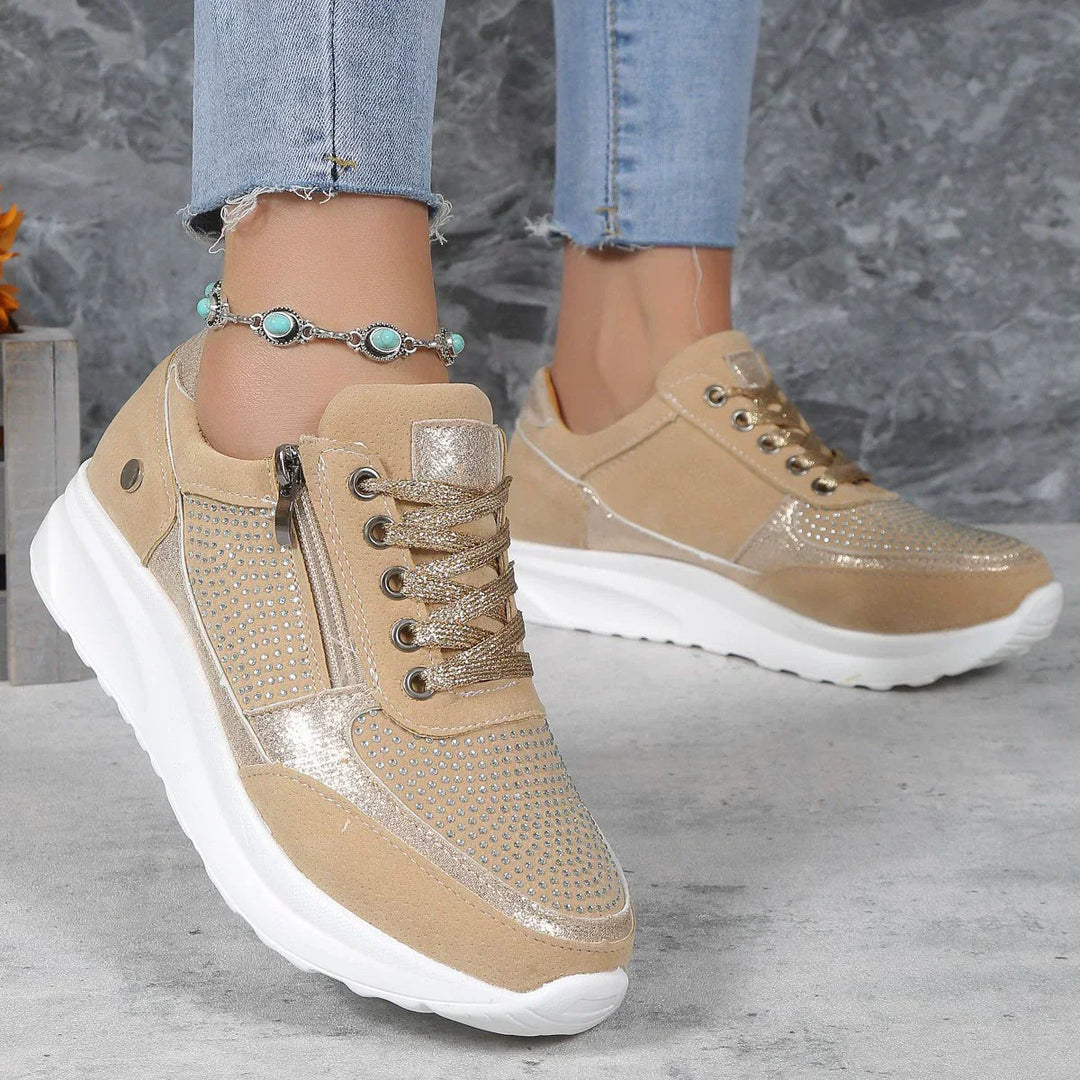 Hannah | Womens Lace Up Platform Sneakers Luvy Boutique