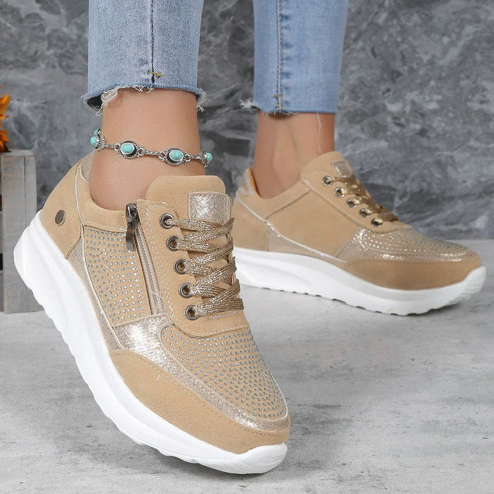 Hannah | Womens Lace Up Platform Sneakers Luvy Boutique