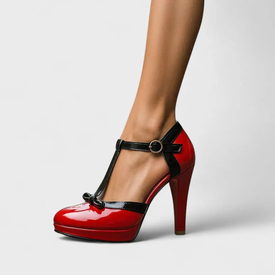 Anna | Women’s Orthopedic T Strap Platform Heels Luvy Boutique
