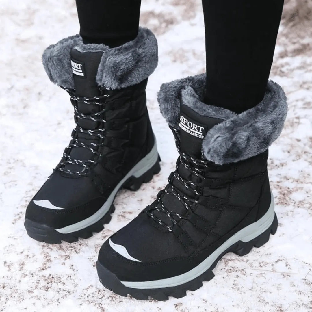 Ashley | Women's Lace Up Ankle Snow Hiking Boots Luvy Boutique