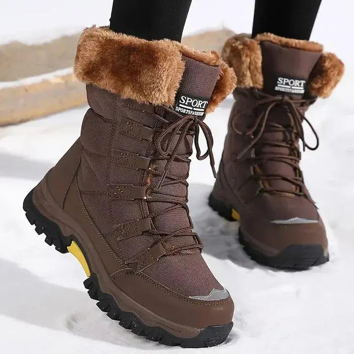 Ashley | Women's Lace Up Ankle Snow Hiking Boots Luvy Boutique