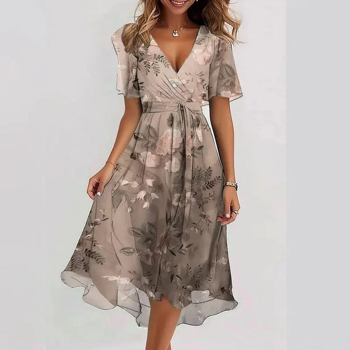 Nallely | Stylish Floral Wrap Dress Luvy Boutique