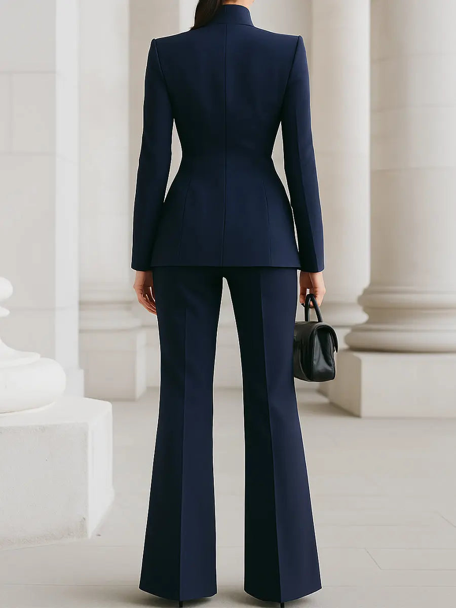 Emma | Women Tailored Blazer Pants Two Piece Set Luvy Boutique