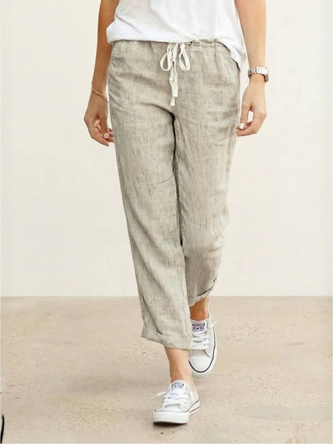 Kimberly | Women's Casual Drawstring Straight-Leg Casual Pants Luvy Boutique