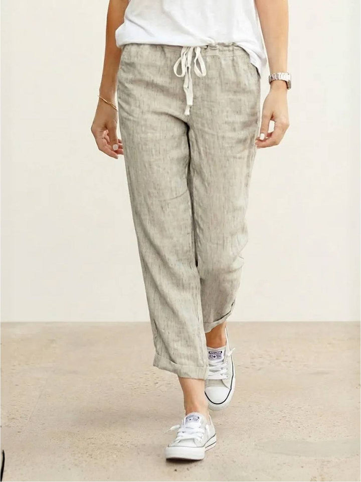 Kimberly | Women's Casual Drawstring Straight-Leg Casual Pants Luvy Boutique