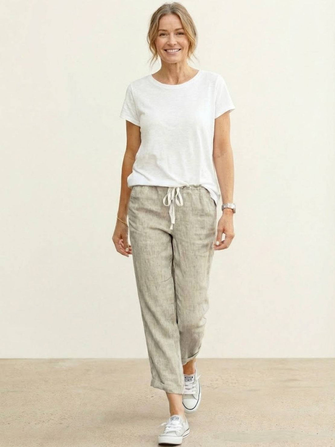Kimberly | Women's Casual Drawstring Straight-Leg Casual Pants Luvy Boutique