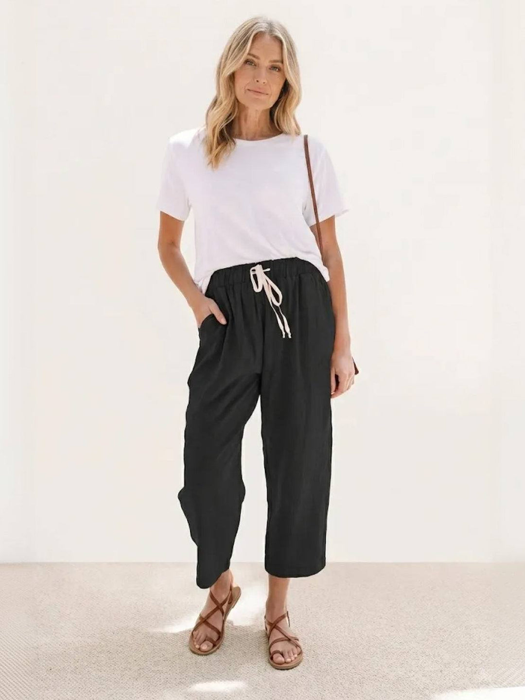 Kimberly | Women's Casual Drawstring Straight-Leg Casual Pants Luvy Boutique