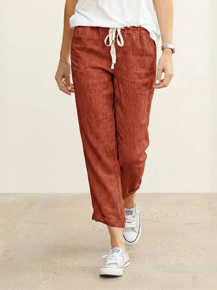 Kimberly | Women's Casual Drawstring Straight-Leg Casual Pants Luvy Boutique