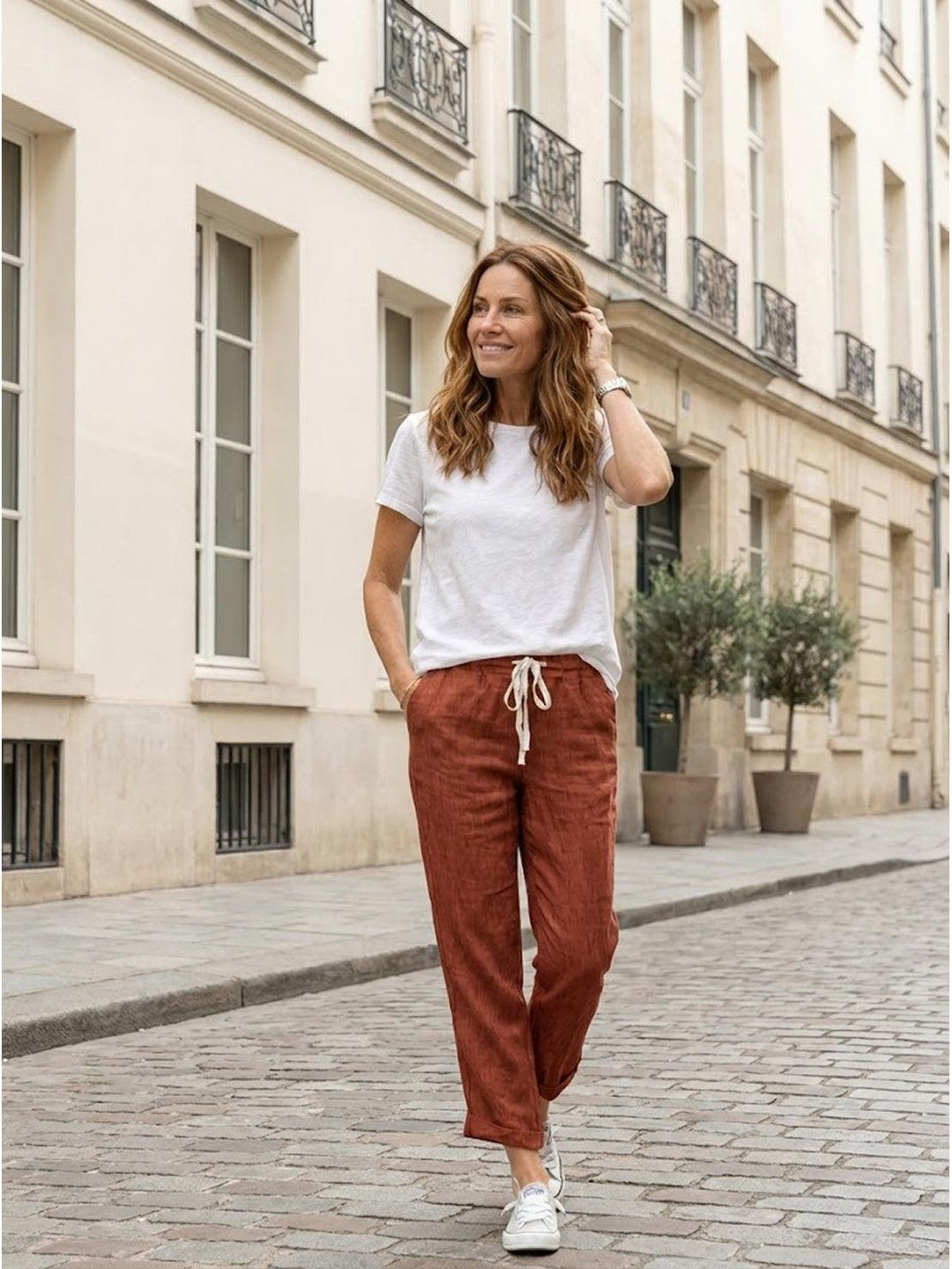 Kimberly | Women's Casual Drawstring Straight-Leg Casual Pants Luvy Boutique