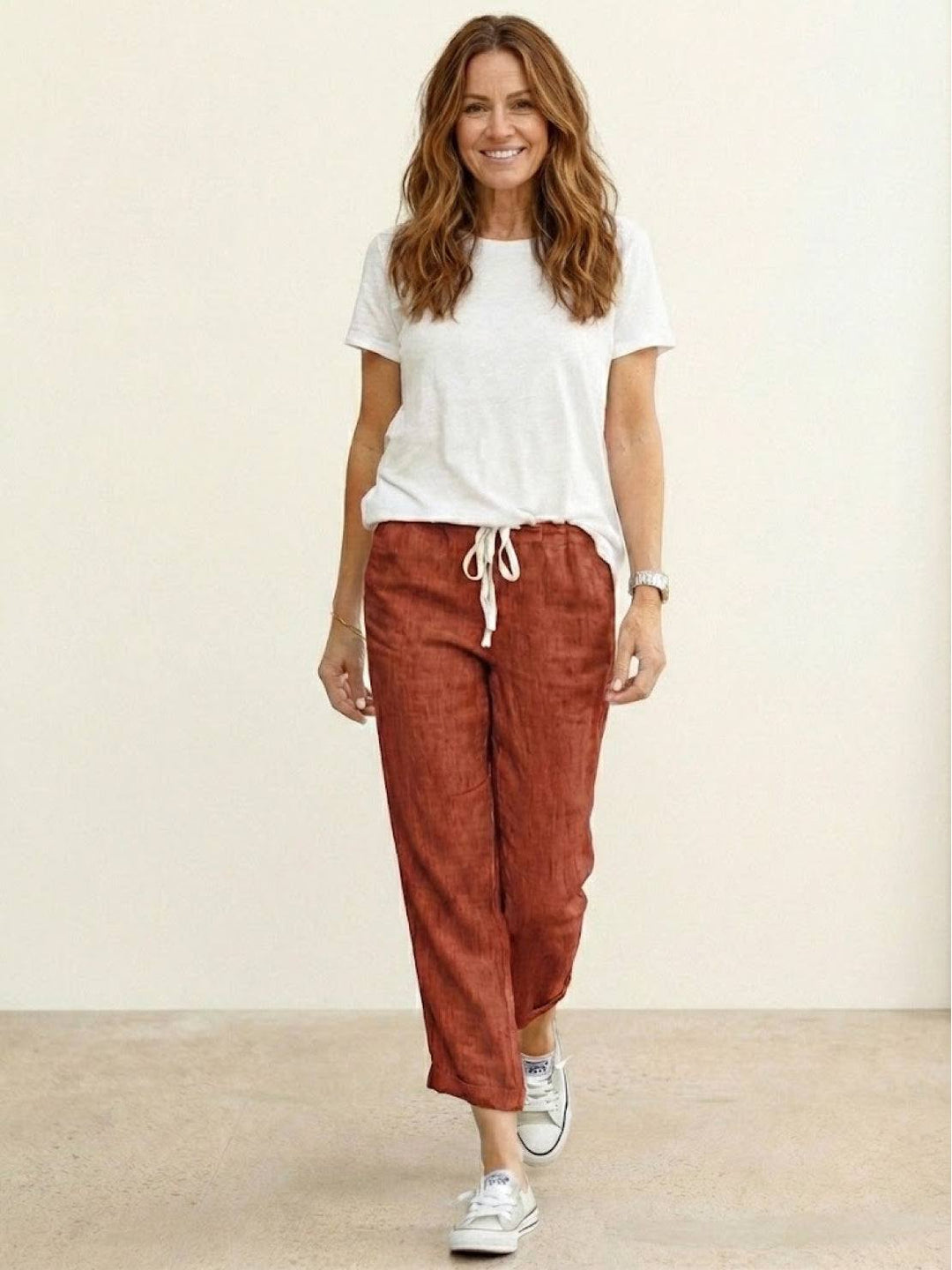 Kimberly | Women's Casual Drawstring Straight-Leg Casual Pants Luvy Boutique