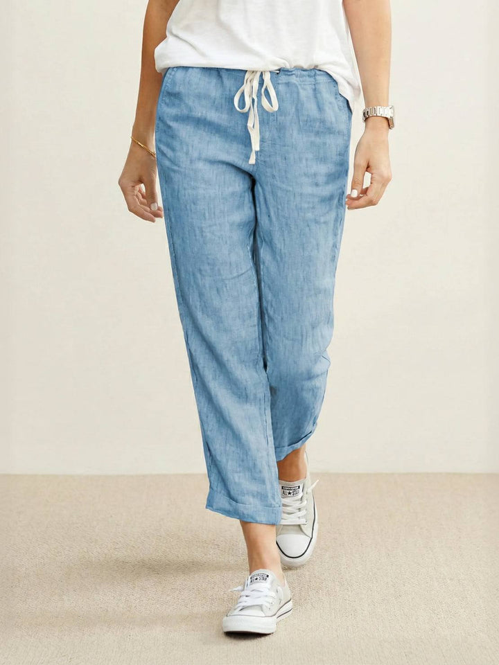 Kimberly | Women's Casual Drawstring Straight-Leg Casual Pants Luvy Boutique