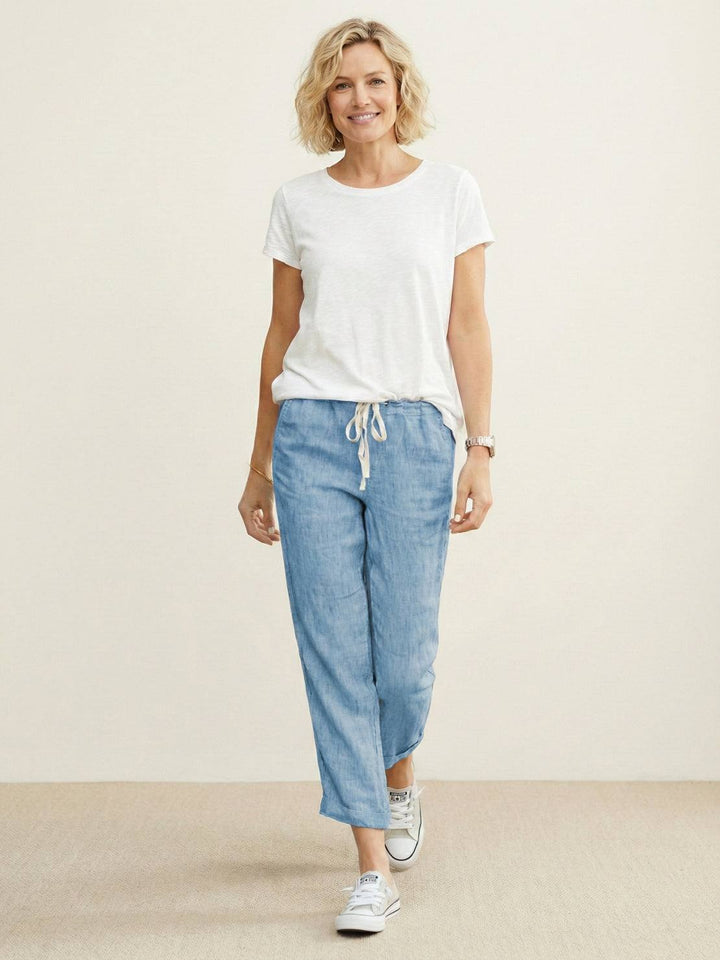 Kimberly | Women's Casual Drawstring Straight-Leg Casual Pants Luvy Boutique