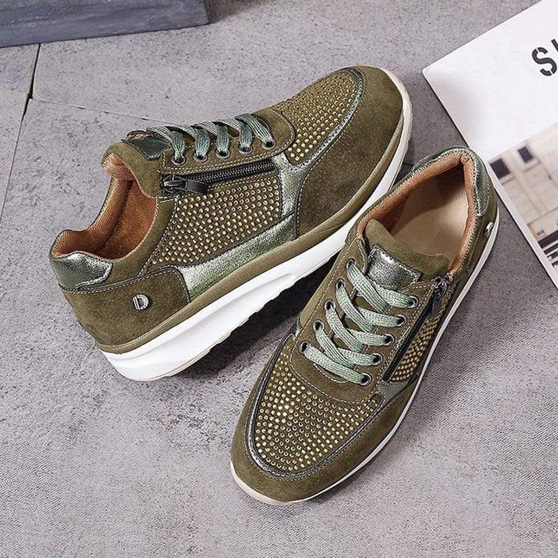 Hannah | Womens Lace Up Platform Sneakers Luvy Boutique
