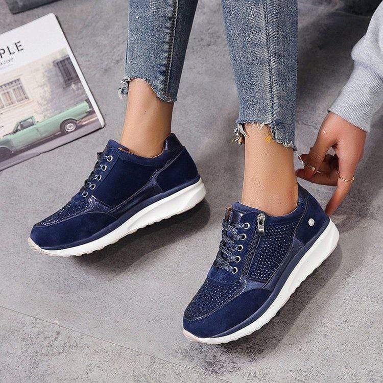 Hannah | Womens Lace Up Platform Sneakers Luvy Boutique
