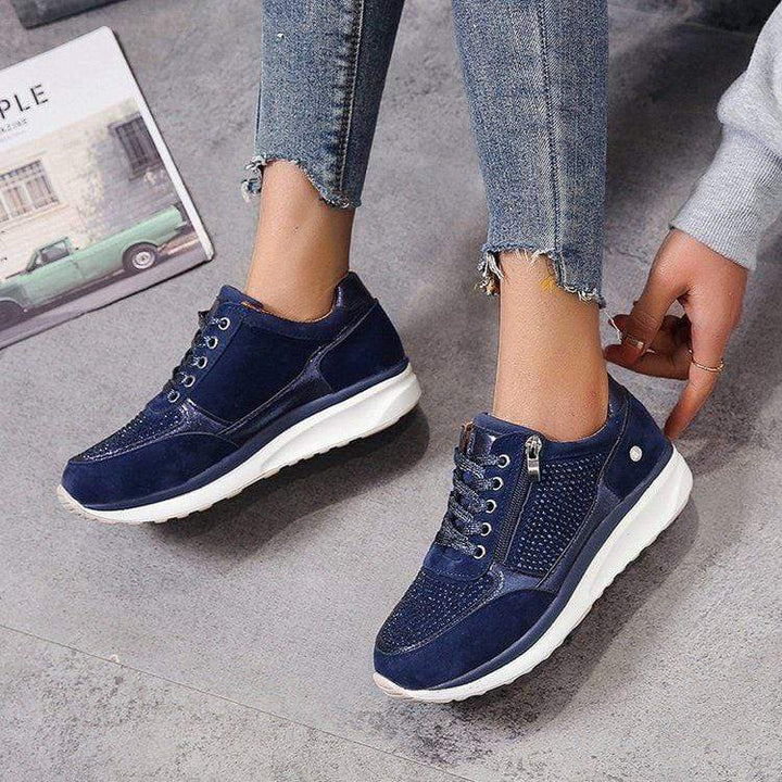 Hannah | Womens Lace Up Platform Sneakers Luvy Boutique
