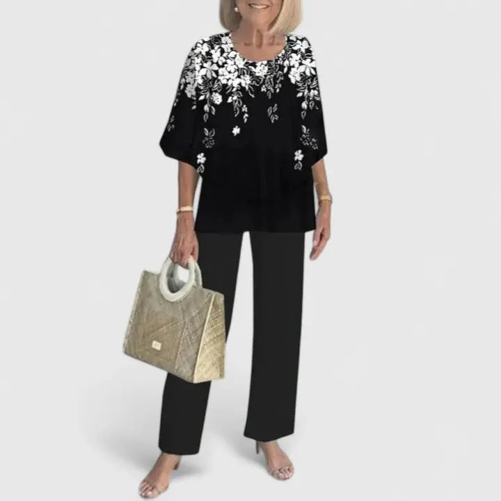Amelia | Women’s Printed Pants Two Piece Set Luvy Boutique